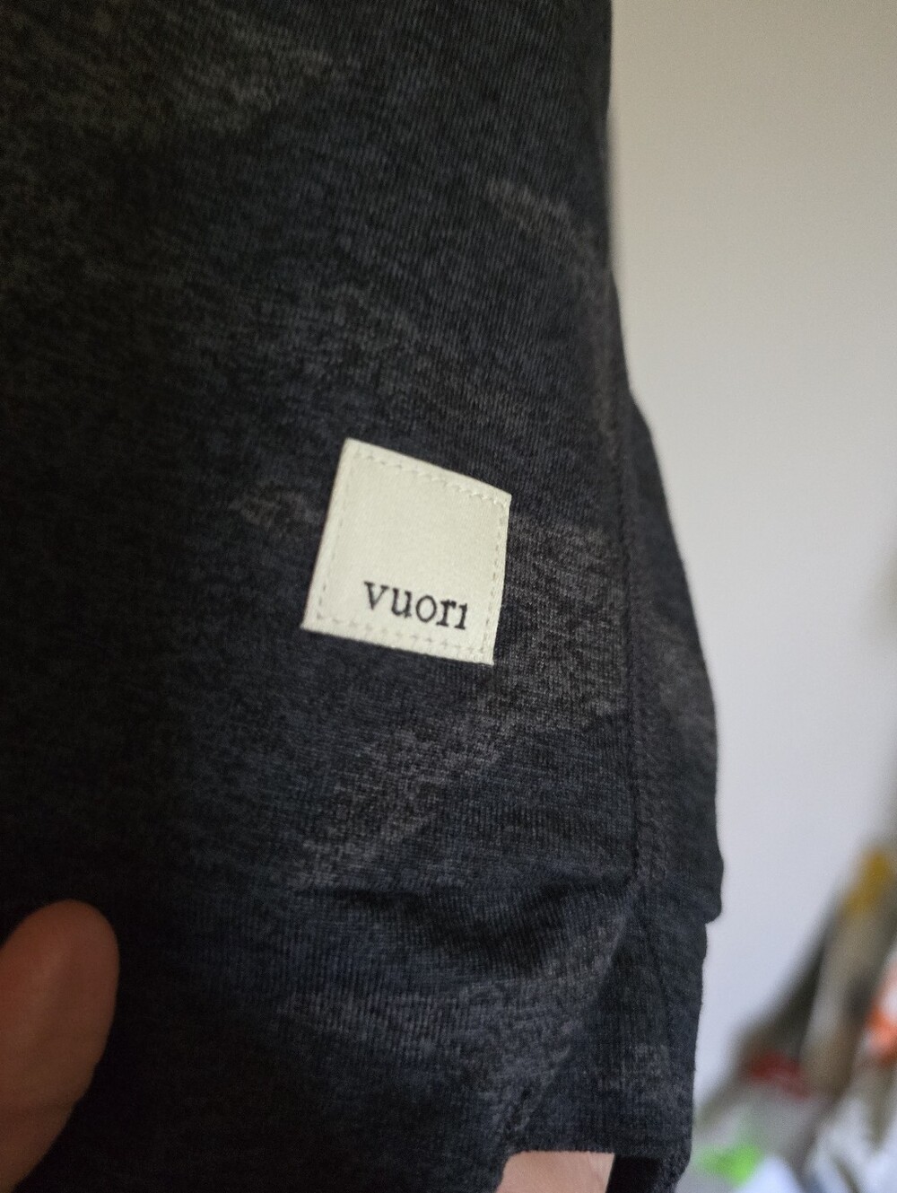 Vuori Womans Halo Essensials Camo Hoodie - Dark Gray So Soft - Picture 3 of 5